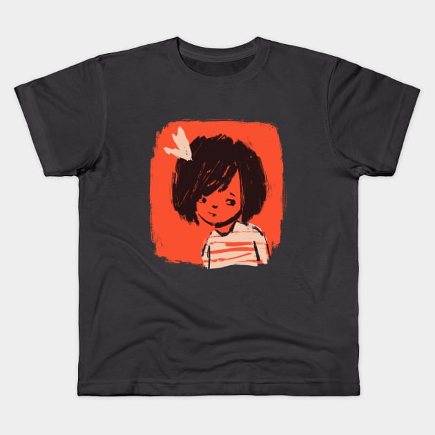 Girl in Red Kids T-Shirt by Shelley Johannes Art